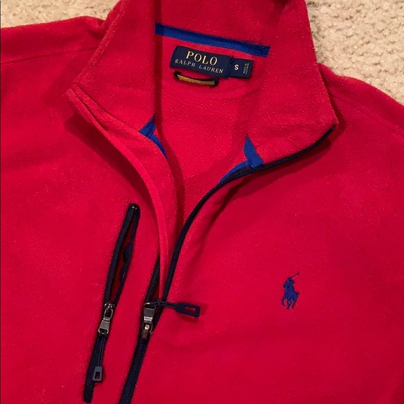 Red Polo zip up - Picture 2 of 4